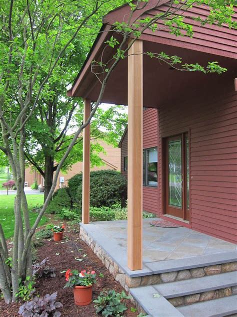 Porch Post Replacement And Repair With Cedar Columns In Rocky Hill Ct