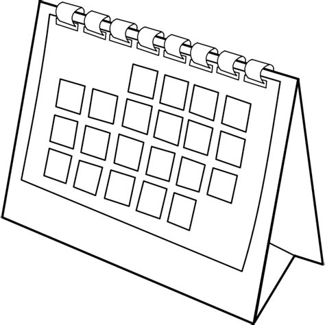 Desk Calendar Vector Illustration Free Svg
