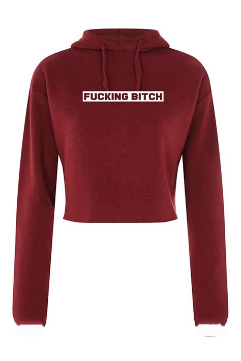 fucking bitch rude ladies women crop tops hoodie hoody hood etsy