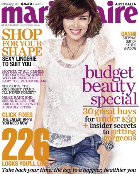 Dannii Minogue For Marie Claire Australia February