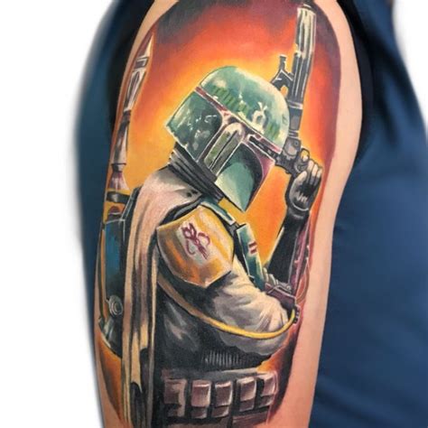 Star Wars Boba Fett Tattoo By Hannahtattoos Star Wars Boba Fett