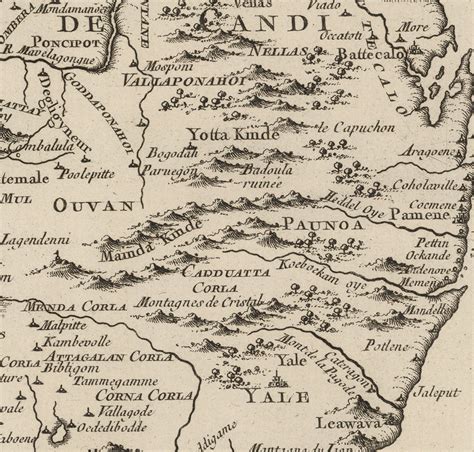 Map Of Sri Lanka Ceylon 1746 From Bellin Jacques Nicolas Etsy