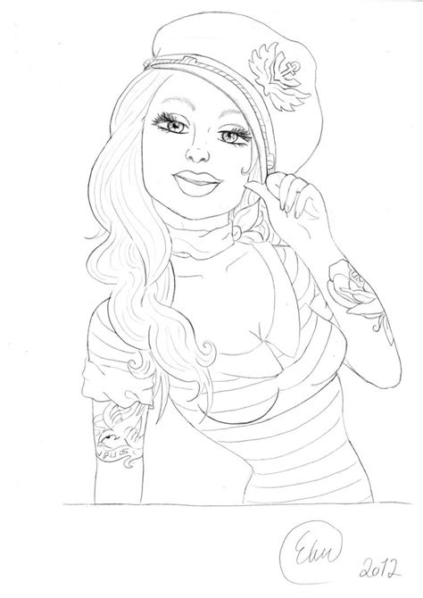 Sexy Pin Up Girl Coloring Pages Adult Sketch Coloring Page The Best Porn Website