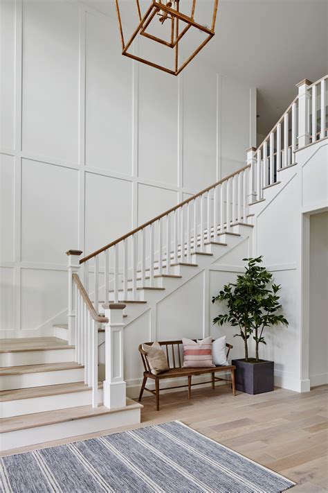 Legacy In Silverleaf Staircase Wall Decor White Wainscoting Foyer
