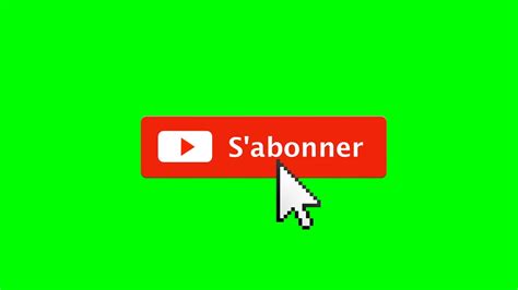 Fond Vert Bouton Sabonner Gratuit Subscribe Green Screen Free