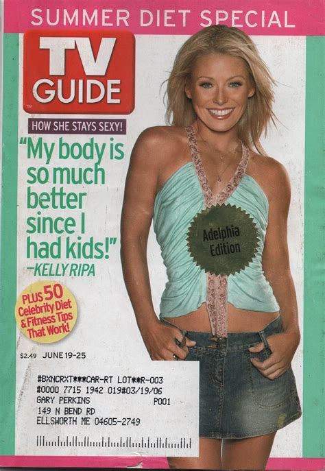 Tv Guide June 19 25 2005 Summer Diet Special Kelly Ripa Etsy Tv