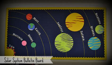 Solar System Bulletin Board I Made The Planets Out Of Construction