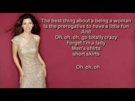Shania Twain Man I Feel Like A Woman Lyrics Hq Youtube