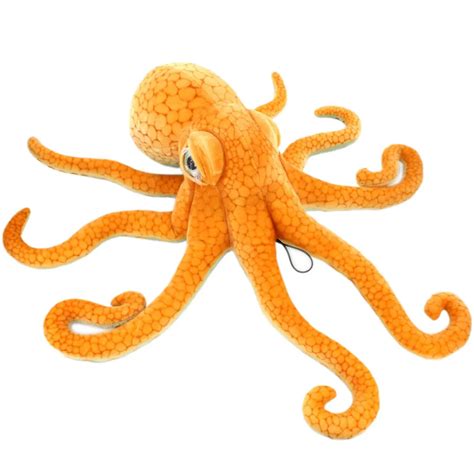 Giant Realistic Stuffed Marine Animals Soft Plush Toy Octopus Orange33