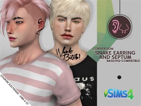 Snake Earring And Septum At Redheadsims Sims 4 Updates
