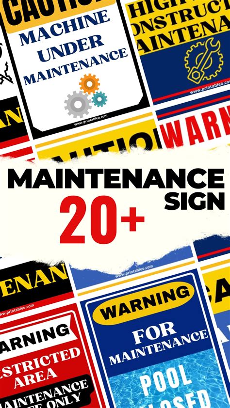 20 Maintenance Signs Download Free Printable Pdfs