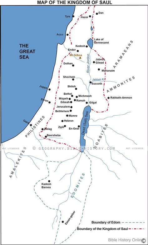 The Kingdom Of Saul Basic Map Dpi Year License Bible Maps