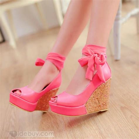 Hot Pink Wedge With Ribbontoo Cute Especially With Your Little Black