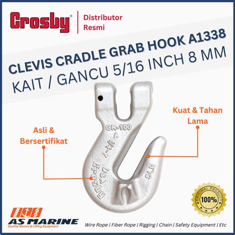 Crosby USA Clevis Cradle Grab Hook A Inch Mm PT Anugrah Sukses Marine