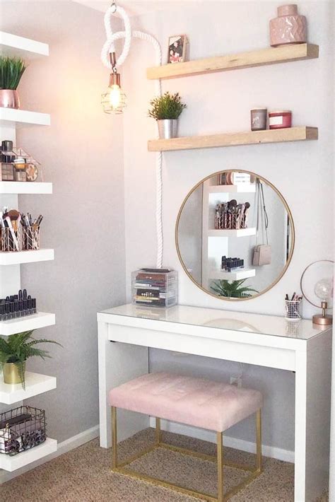 How to build a diy makeup vanity with lights desk with drawers. Makeup Vanity Table Ideas To Assist Your Makeup Routine | Glaminati.com | Aesthetic room decor ...