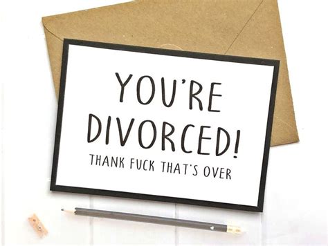 Funny Divorce Card Funny Divorce Gift Divorce Card Etsy UK Bday Gifts For Him Divorce Gift