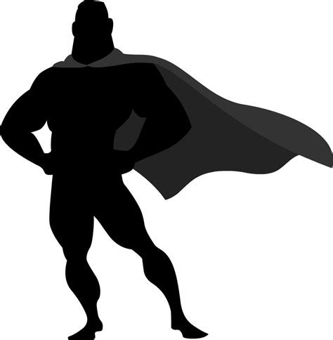 Superhero Clip Art Vector Graphics Silhouette Superman Silhouette Png
