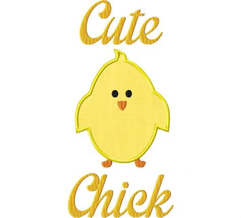 Embellish home decor and personal. Free Cute Chick Machine Embroidery Design Includes Both ...