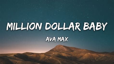 Ava Max Million Dollar Baby Lyrics Youtube