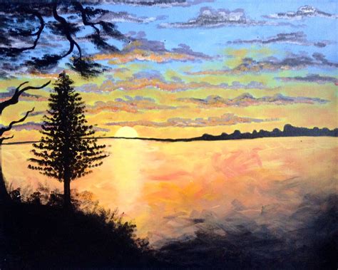 Paint Nite Muskoka Sunset By Master Artist Basil Hendy Sunset