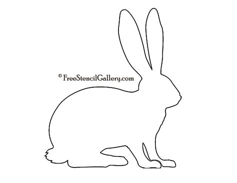 Free bunny silhouette easter printable art decoração de. Rabbit Silhouette Stencil 02 | Free Stencil Gallery