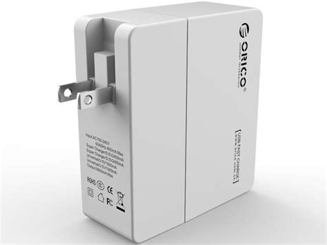 Orico 34w Dcx 4u 68a 4 Port Portable Travel Wall Usb Charger With