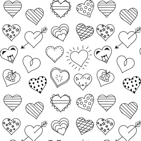 Coloring Pages Printable Hearts Subeloa11