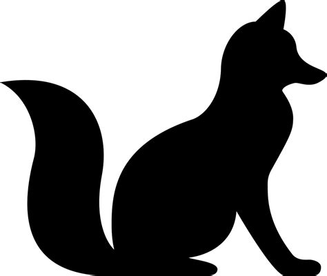 Sitting Fox Silhouette at GetDrawings | Free download png image