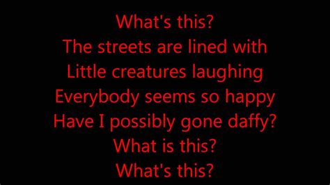 What's This? The Nightmare Before Christmas (Danny Elfman) Lyrics on