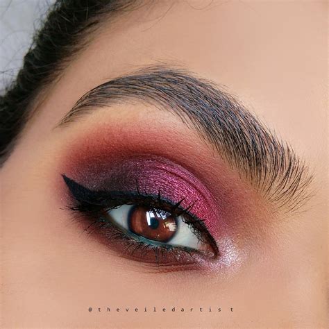 Dramatic Pink And Red Glitter Smokey Eyes With A Pop Tutorial The