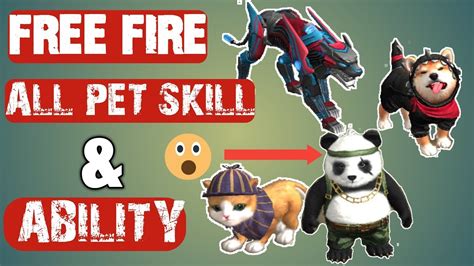 Grab weapons to do others in and supplies to bolster your chances of survival. Free fire all pet skill & ability explain in hindi🤔.pet ...