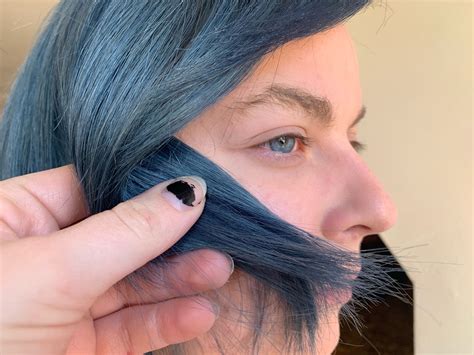 Icy Blue Gray Hair Using A Custom Blend Of Pravana Vivids Joico