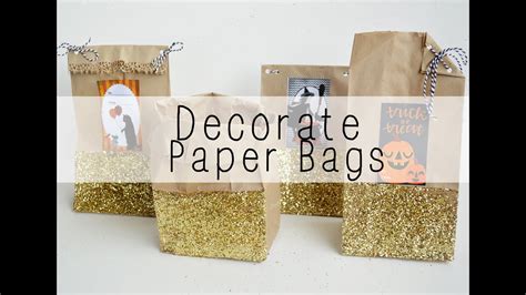 How To Decorate Paper Bags Youtube