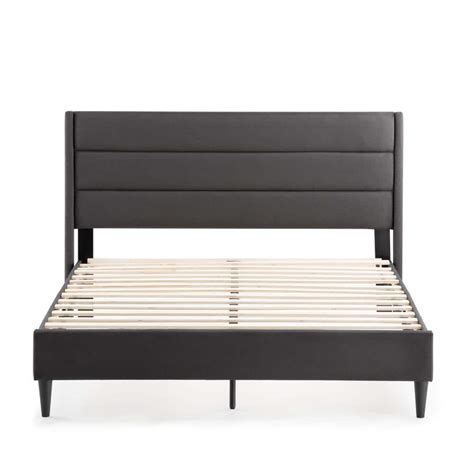 Brookside Amelia Upholstered Charcoal Twin Xl Bed With Horizontal