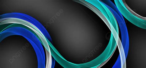 Background Spanduk Lanskap Teknologi Abstrak Garis Neon Biru Grafis