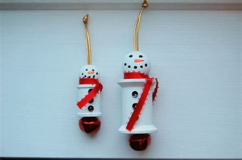 Thread Spool Snowman Christmas Ornament Etsy