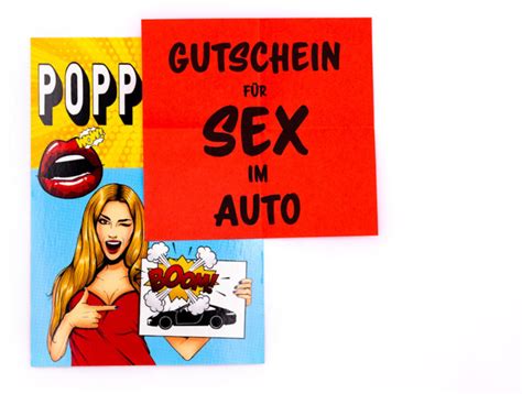 Poppkart Erotischer Gutschein Für Sex Im Auto Für Deinen Schatz