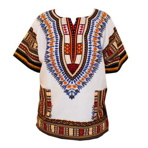 African Traditional Printed Dashiki T Shirts Unisex Ngomo