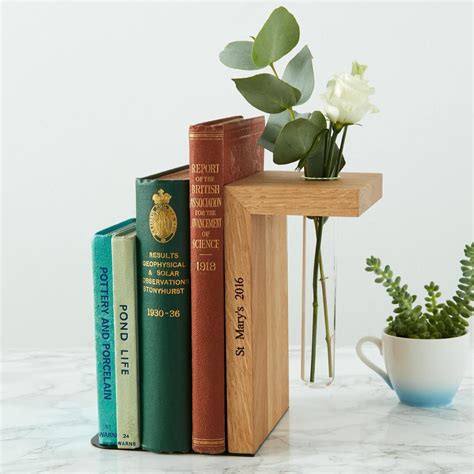 Solid Oak Personalised Bookend The Best Ts For Book Lovers In 2020