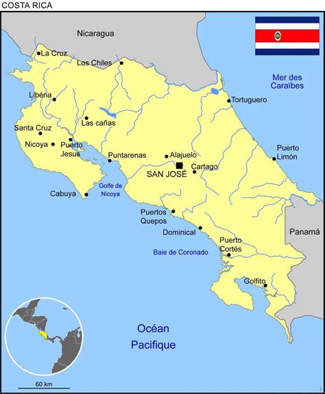 Carte Du Costa Rica Vacances Guide Voyage