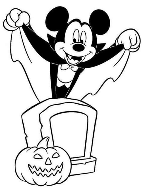 Disney Halloween Mickey Coloring Sheet For Kids Picture 9 550x728