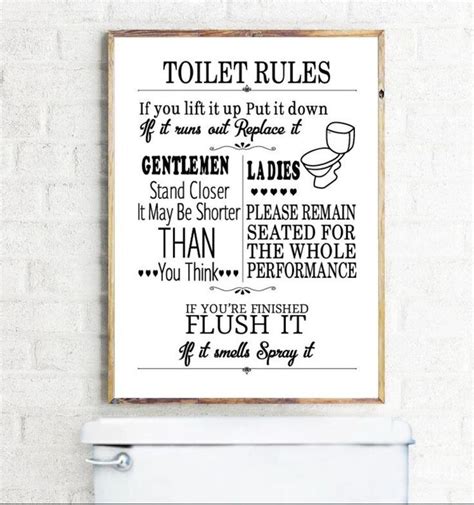 Printable Bathroom Etiquette Signs