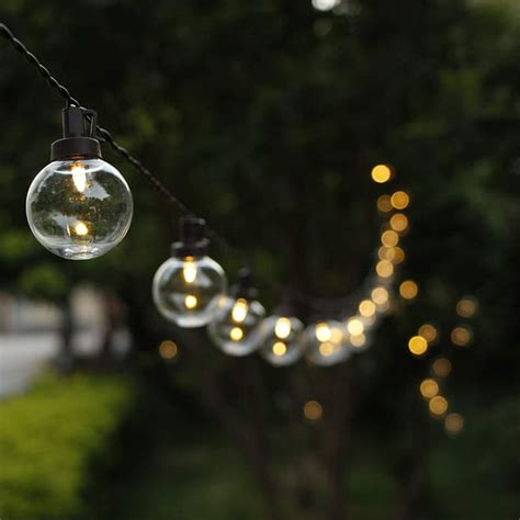 Outdoor String Lights 50 Ft G40 Globe Patio Lights With 50 Edison