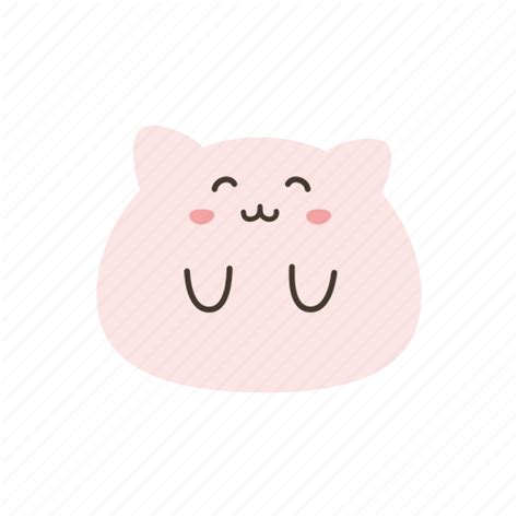 Kawaii Cute Emoji Emoticon Cat Happy Icon Download On Iconfinder