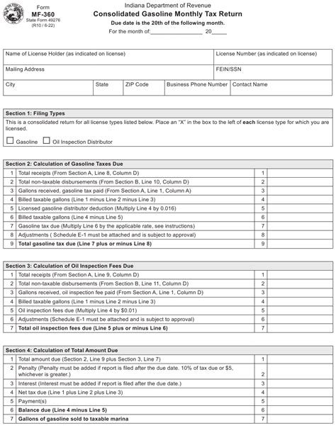 Form Mf 360 State Form 49276 Fill Out Sign Online And Download