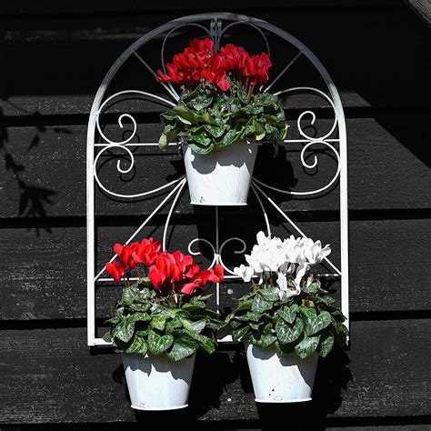 Creekwood Arched Set Of 3 Metal Wall Planter Pots Included W29cm X
