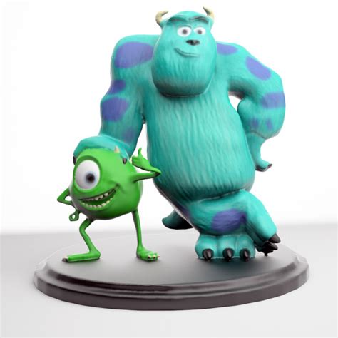 3d Printable Mike And Sully From Monster Inc By Eng Designer