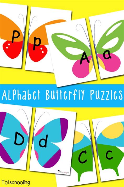Free Alphabet Butterfly Puzzles Love To Learn Linky 40 Preschool