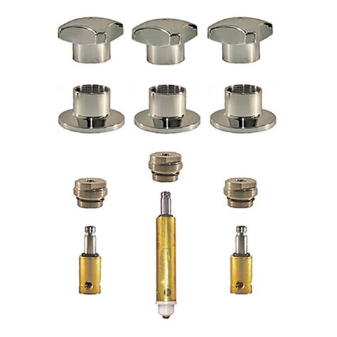 A few showers have two handles, so both valves might require repair or replacement. Kohler Binford Three Handle Tub & Shower Rebuild Kit