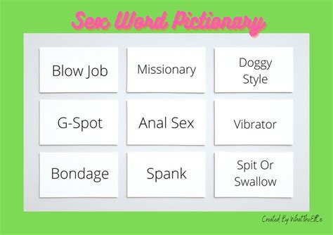 Sex Word Pictionary Printable Instant Download Pdf Etsy India